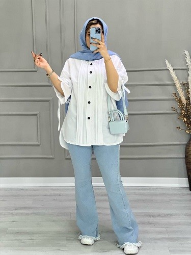 0649_مانتو شومیزی ملیسا