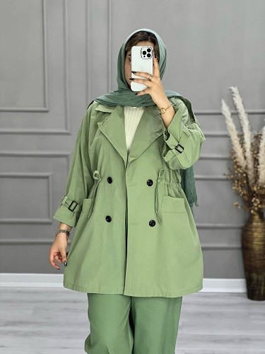 0664_ مانتو جلو بسته روشا