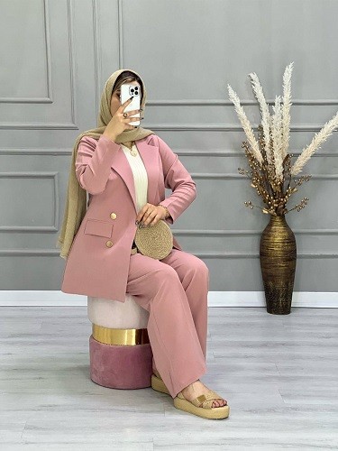 0672- کت شلوار مزونی سایدا