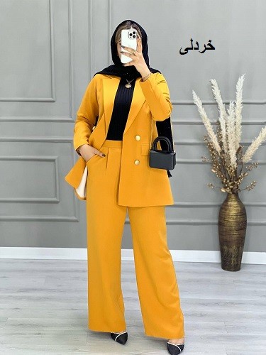 0672- کت شلوار مزونی سایدا