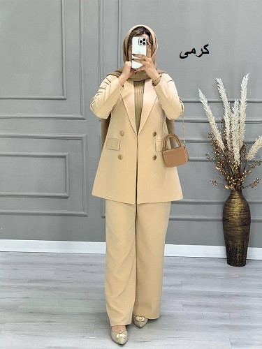 0672- کت شلوار مزونی سایدا