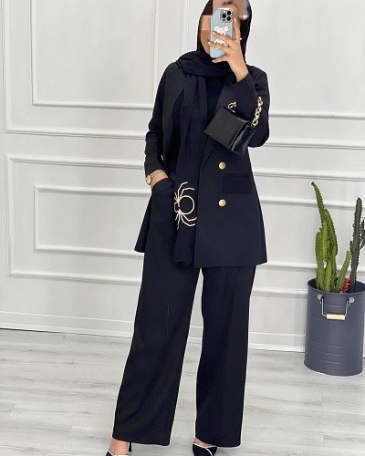 0672- کت شلوار مزونی سایدا