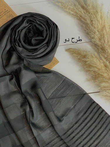 0053_شال مشکی طرح میکس