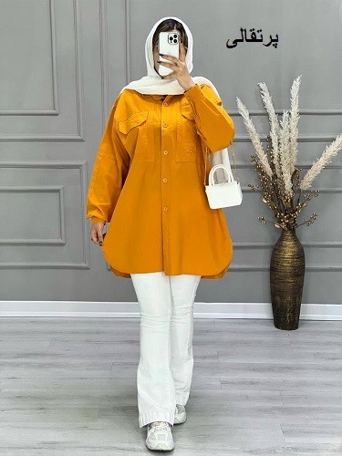 0678- مانتو لینن نیلان