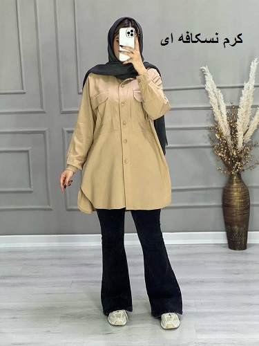 0681- مانتو لینن نیلان