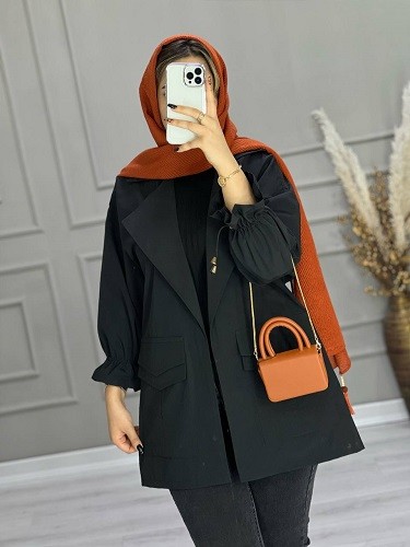 0683- مانتو آستین عروسکی دلبر