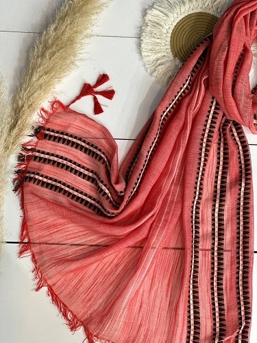 0073_شال لینن هندسی