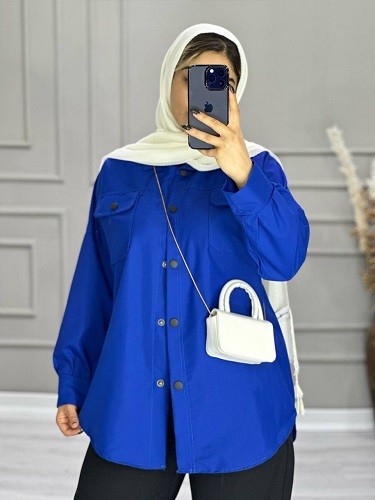 0694-مانتو شومیزی رنگی