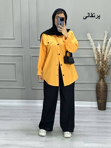 0694-مانتو شومیزی رنگی