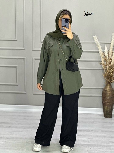 0694-مانتو شومیزی رنگی