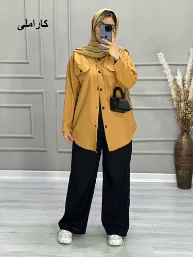 0694-مانتو شومیزی رنگی