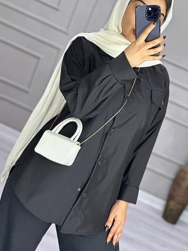 0694-مانتو شومیزی رنگی