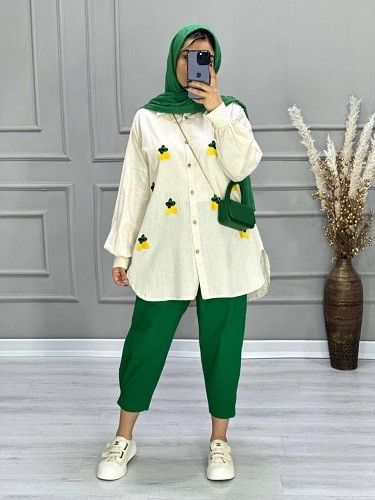 0696-مانتو لینن ترک