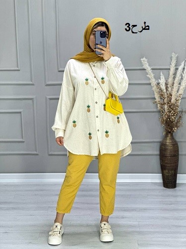 0696-مانتو لینن ترک