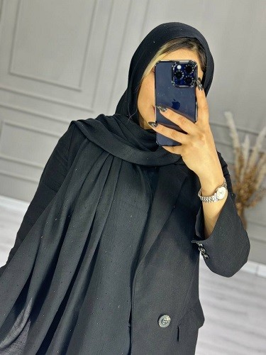 0082_شال مشکی نگینی