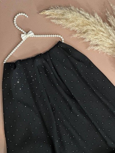 0082_شال مشکی نگینی