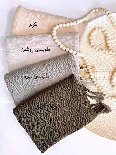 0083_شال منگوله چوبی