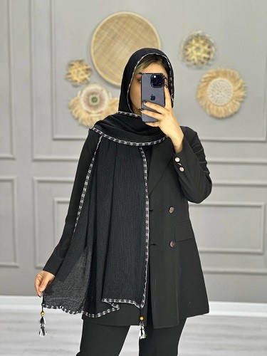 0091_شال مشکی الیزه