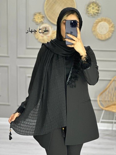 0093_شال مشکی پارلا