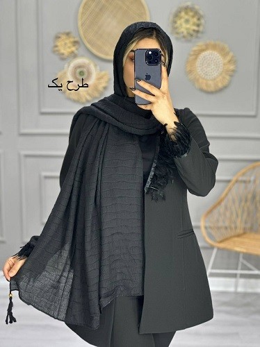 0093_شال مشکی پارلا