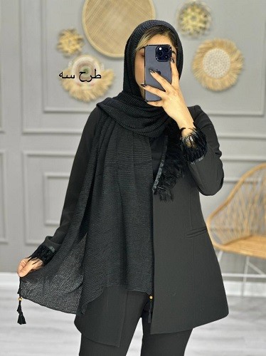 0093_شال مشکی پارلا