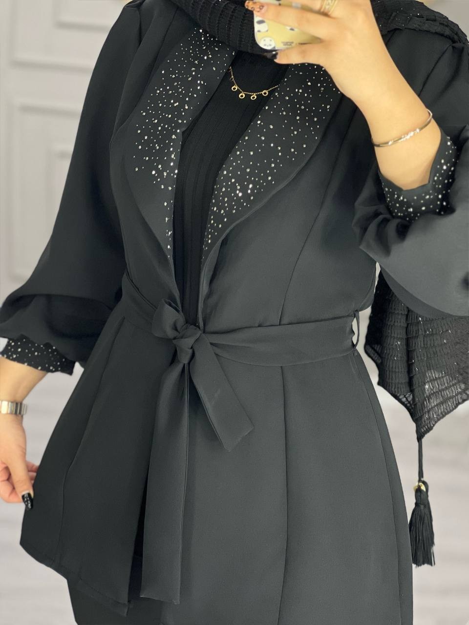 0710_ کت مزونی نگینی