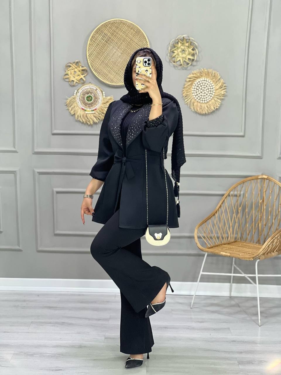 0710_ کت مزونی نگینی