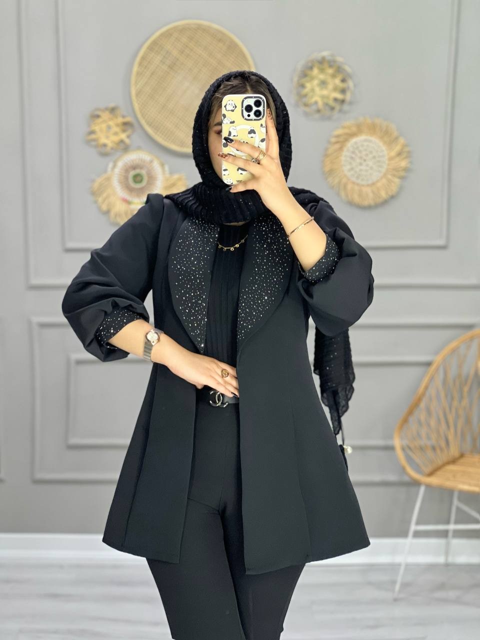 0710_ کت مزونی نگینی