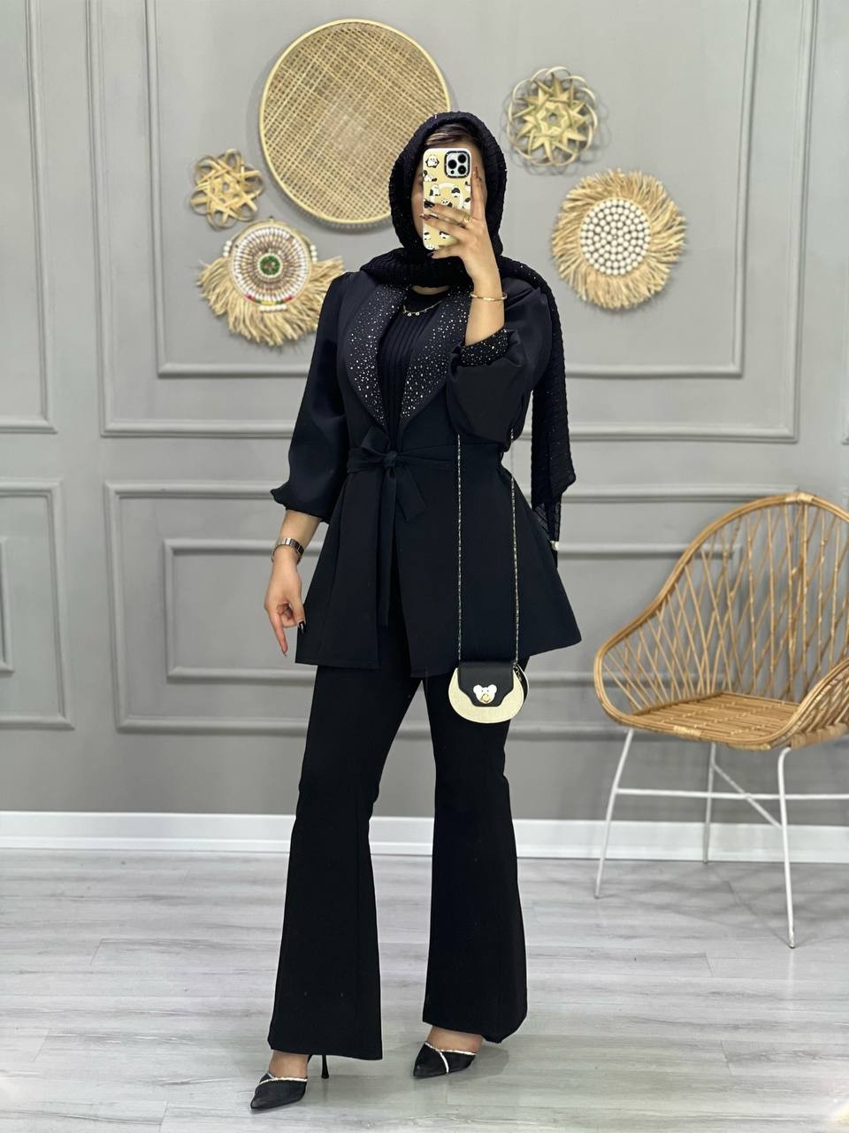 0710_ کت مزونی نگینی