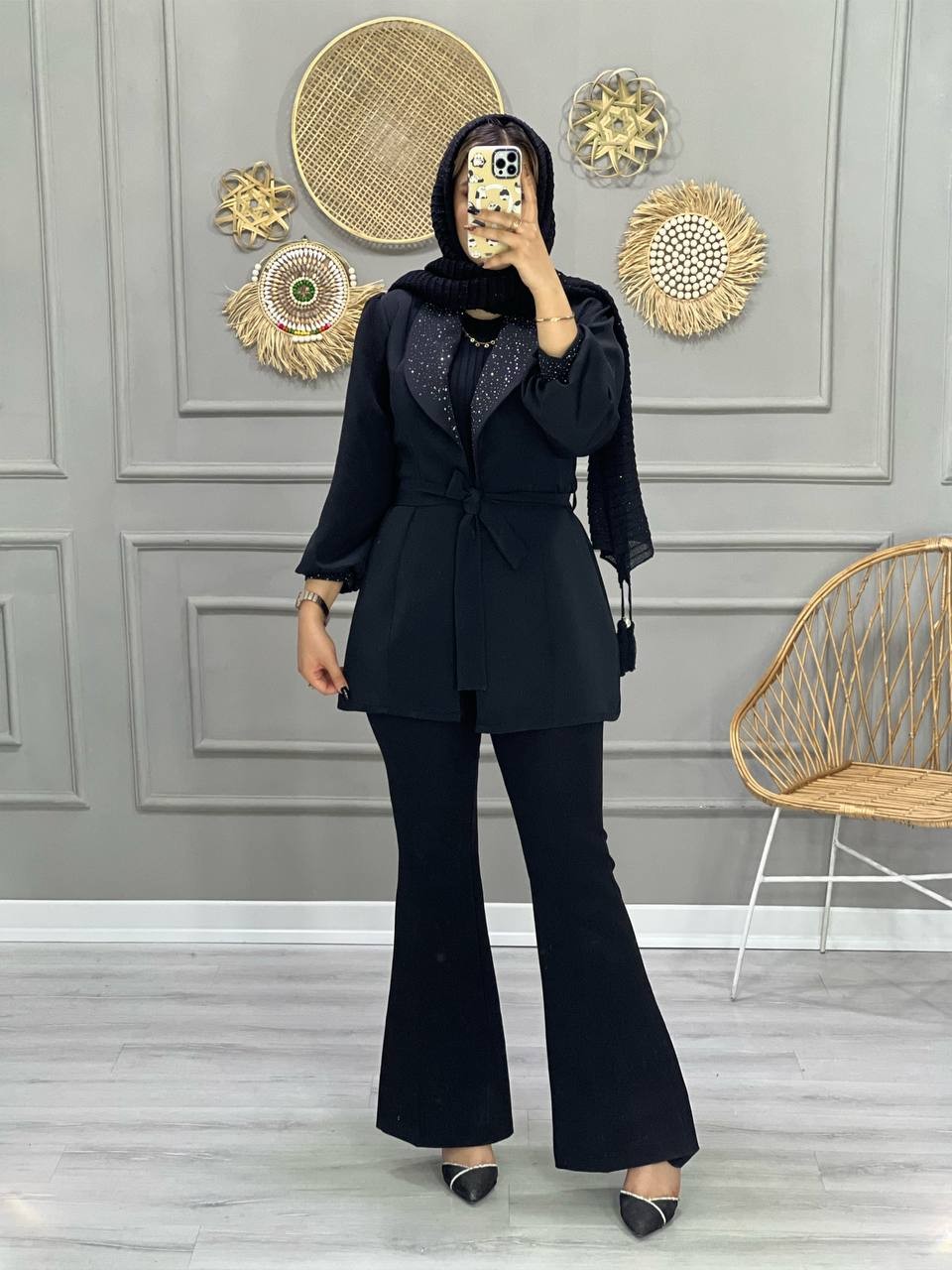 0710_ کت مزونی نگینی