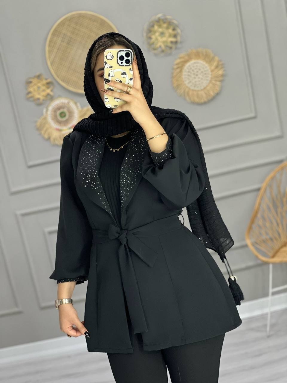 0710_ کت مزونی نگینی