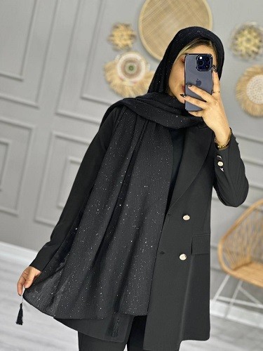 0095_شال مشکی فریال