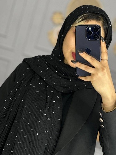 0097_شال مشکی مورچه ای