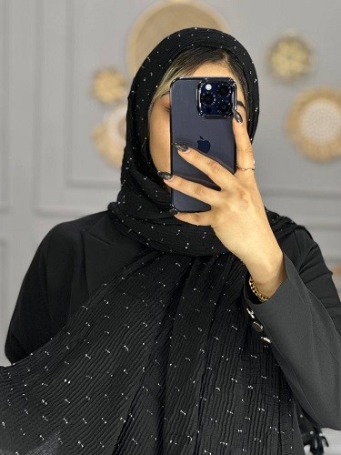 0097_شال مشکی مورچه ای