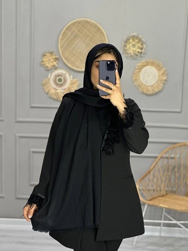 0098_شال مشکی نیلا