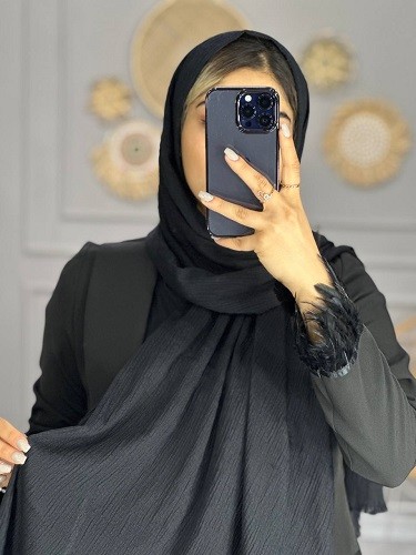 0098_شال مشکی نیلا