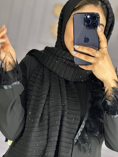 0099_شال مشکی ژابیز