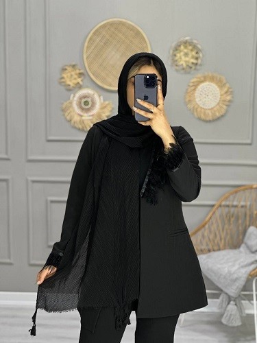 0100_شال مشکی سوفیا