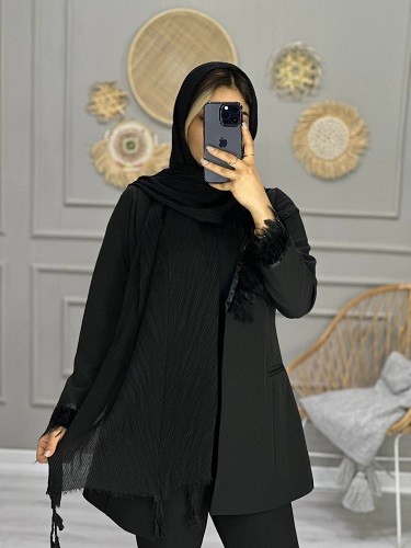 0100_شال مشکی سوفیا