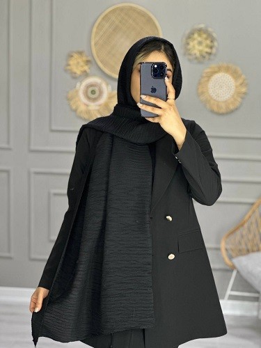 0103_شال مشکی مانلی