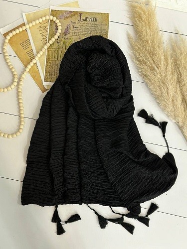 0103_شال مشکی مانلی