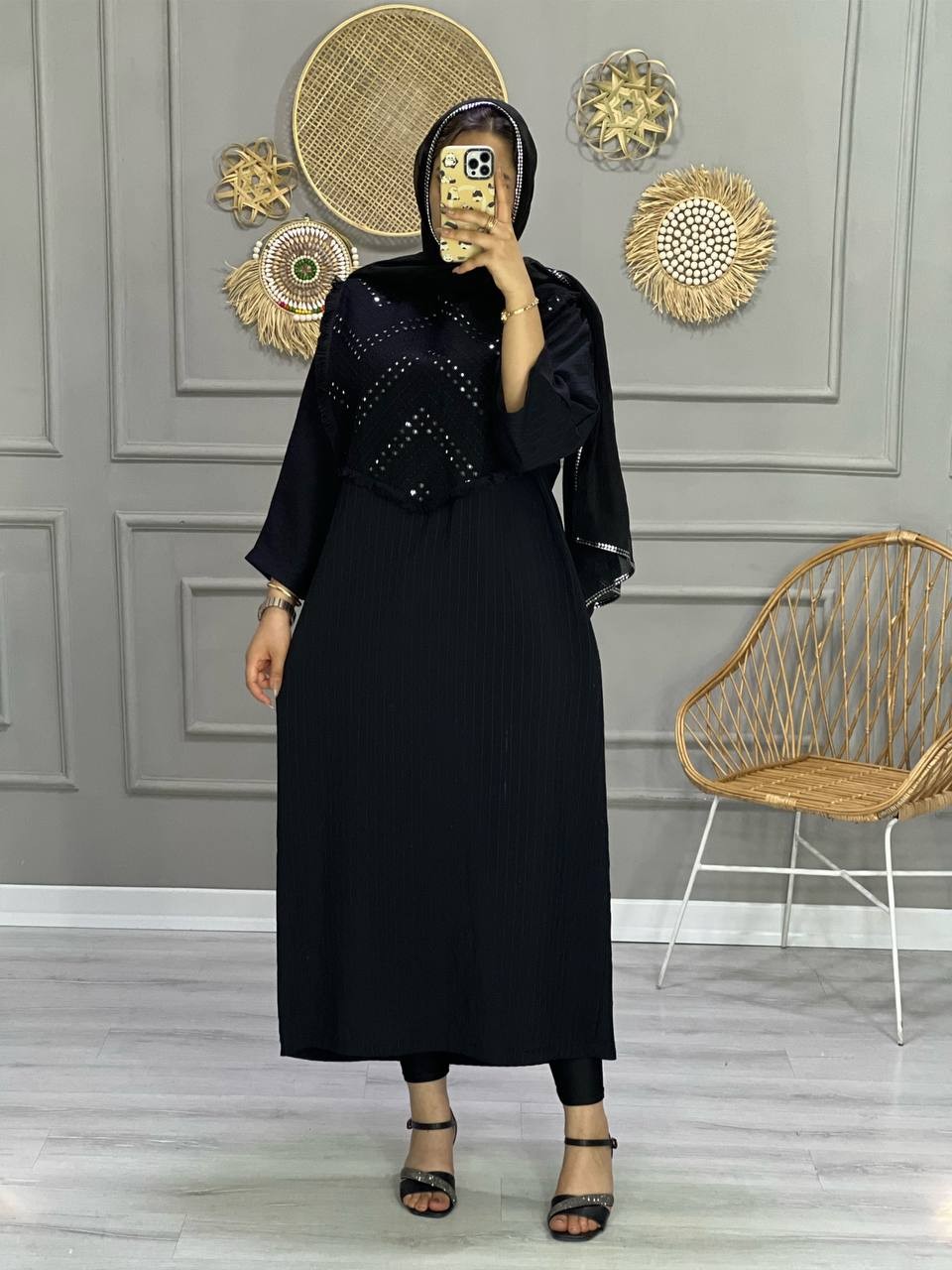 0729_مانتو پیراهنی آینه کاری