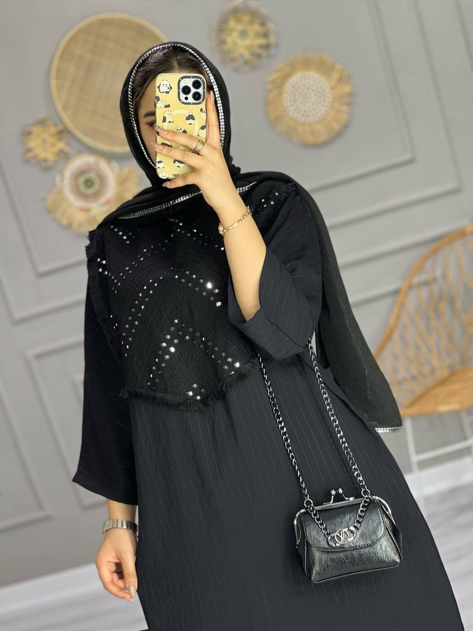 0729_مانتو پیراهنی آینه کاری