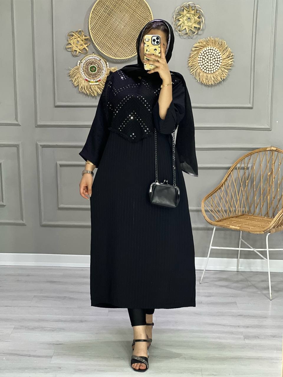 0729_مانتو پیراهنی آینه کاری