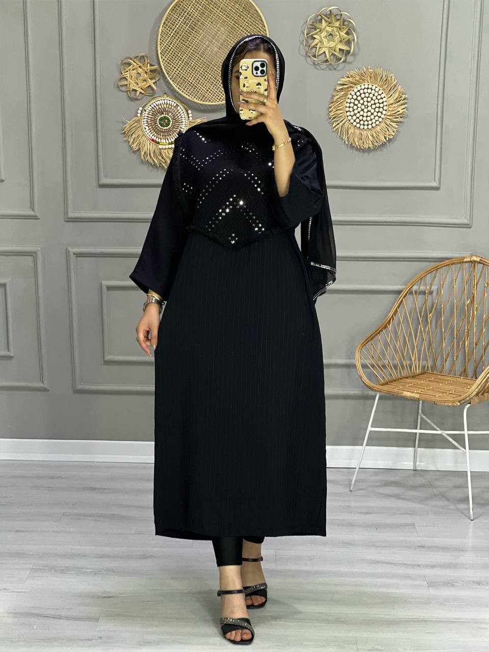 0729_مانتو پیراهنی آینه کاری