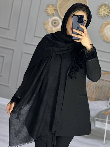 0112_شال مشکی دریا