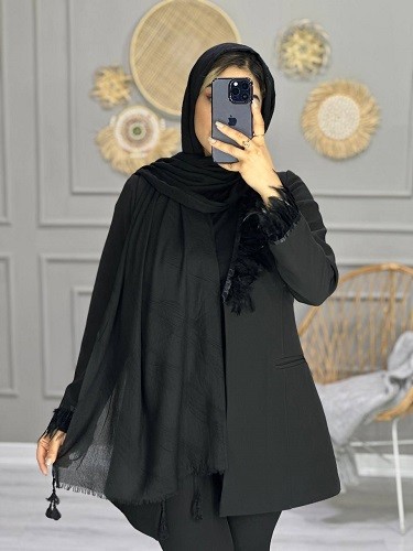 0112_شال مشکی دریا
