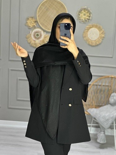 0116_روسری پتینه مشکی