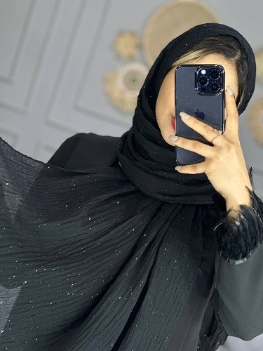 0117_شال مشکی کاترینا