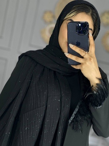 0117_شال مشکی کاترینا